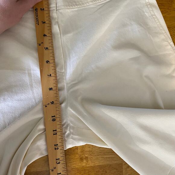 Jil Sander Womens Dress Pants Trousers Cream Wide Leg Buckle Sides Career Work - Picture 10 of 14